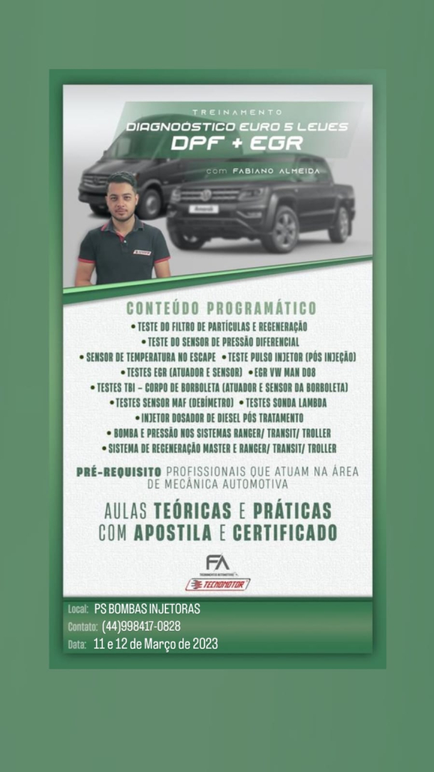 Diagnstico Euro 5 Leves EGR e DPF